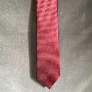 Burgundy & Black Jacquard Weave Motif 100% Silk Handmade Tie